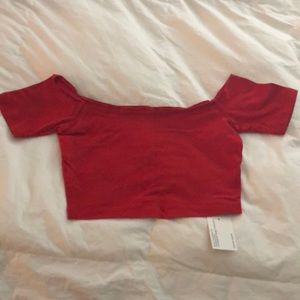 NWT American Apparel off the shoulder crop top